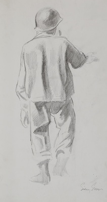 Untitled (Back of Soldier Walking)