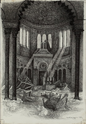 Fascist Vandalism in The Synagogue Of Florence