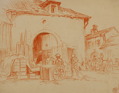 Two Soldiers in a Village