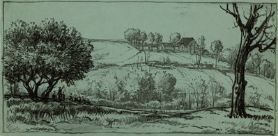 Fields, Trees, Houses And Figures