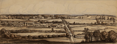 View Of Countryside From Hill