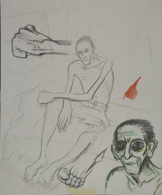 Study for Painting of Old Man in Guantanamo