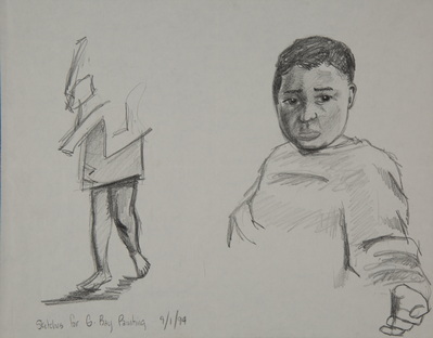 Sketches for Guantanamo Bay Painting
