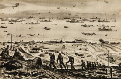 Omaha Beach From The Bluff