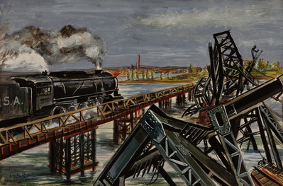 Wreckage Of A German Bridge