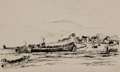 Lst's Unloading Troops At Avant Port