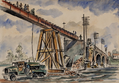 First Span Of The Pompey Bridge Completed