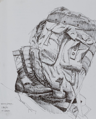 Ruck Sack And Jump Boots