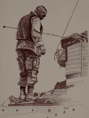 American Soldier On Top Of Bradley