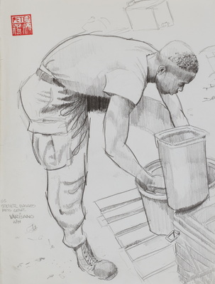 U.S. Soldier Washes Mess Gear