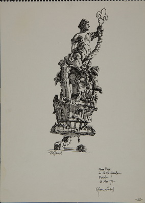 Floral Vase In Castle Garden