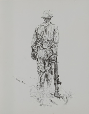 Soldier with Machine Gun