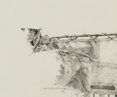 Faces: Right And Left (On Two Sheets)