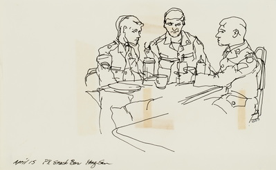 Sketch, Soldiers in PX Snack Bar