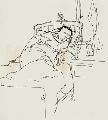Sketch, Patient in 44th Surgical Hospital