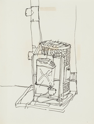 Sketch of Space Heater at Camp Howze