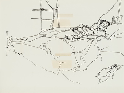 Sketch of Patient at the 44th Surgical Hospital, Camp Rodstrom