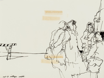 Sketch of Women in Village