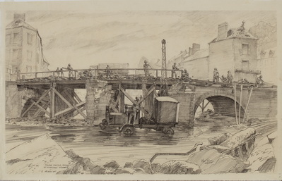 Timber Trestle Bridge At Ambrieres, France