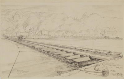 Infantry Support Bridge Across The Seine River