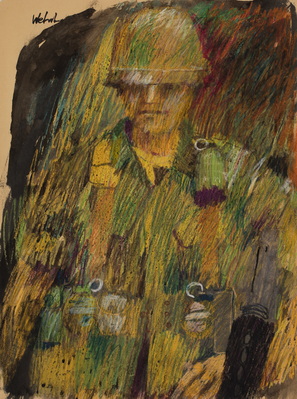 Determined Trooper In Vietnam