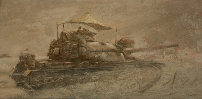 M-48 Tank In The Dust