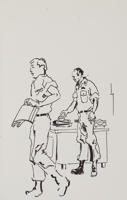 Sketch Of An Office Scene