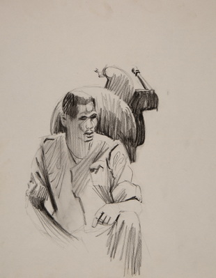 Study Of A Black Soldier