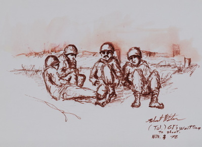 GI's Waiting to Shoot