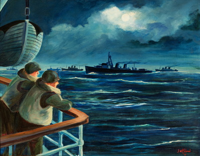 Road To Murmansk (Convoy Sailing By Moonlight)