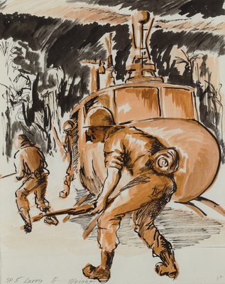 Three Soldiers and a Helicopter