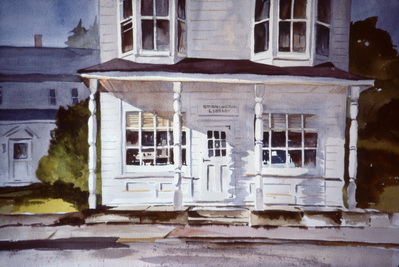 Library at Stonington, ME.