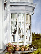 Bride in a Museum Window