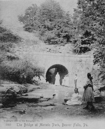 Postcard of the Bridge at Morado Park, Beaver