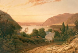 Hudson River with a Distant View of West Point