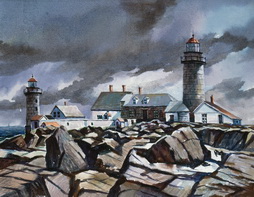 Manticus Rock Light Off The Coast Of Maine