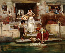 Canal Scene With Washerwomen, Venice