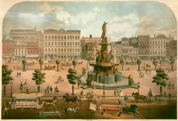 View of Davidson Fountain, Probasco Place
