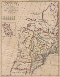 Carte Nouvelle de L’Amerique Angloise Contenant La Virginie, Mary-Land, Caroline, 