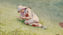 Girl Picking Clover (Houghton Farm)