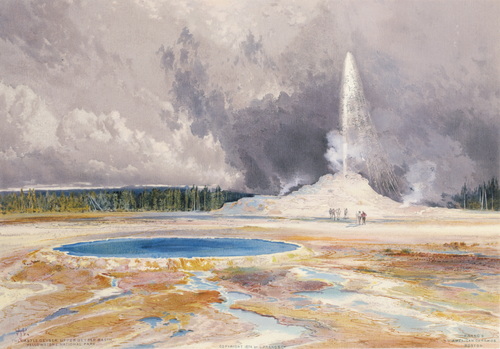 The Castle Geyser from The Yellowstone National Park