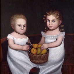 Two Children with a Basket of Fruit