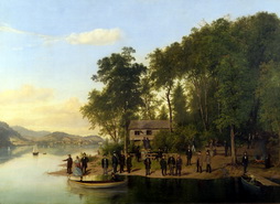 Lake Party at Three Mile Point, Otsego Lake, New York