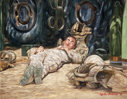 Arty Marine Sleeps in the Heat 