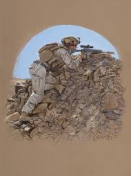 Marine at Camp Al Quwayfah, Jordan