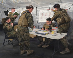 Lieutenants learning logistics at LOCFEX