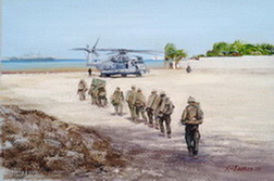 Filing out to a Helo at LZ Argonaut