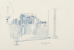 Untitled (drawing of a building)