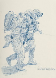 Untitled (Cpl John Huss is escorted to the UH-60)