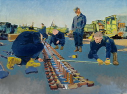 Untitled (Marines laying track)